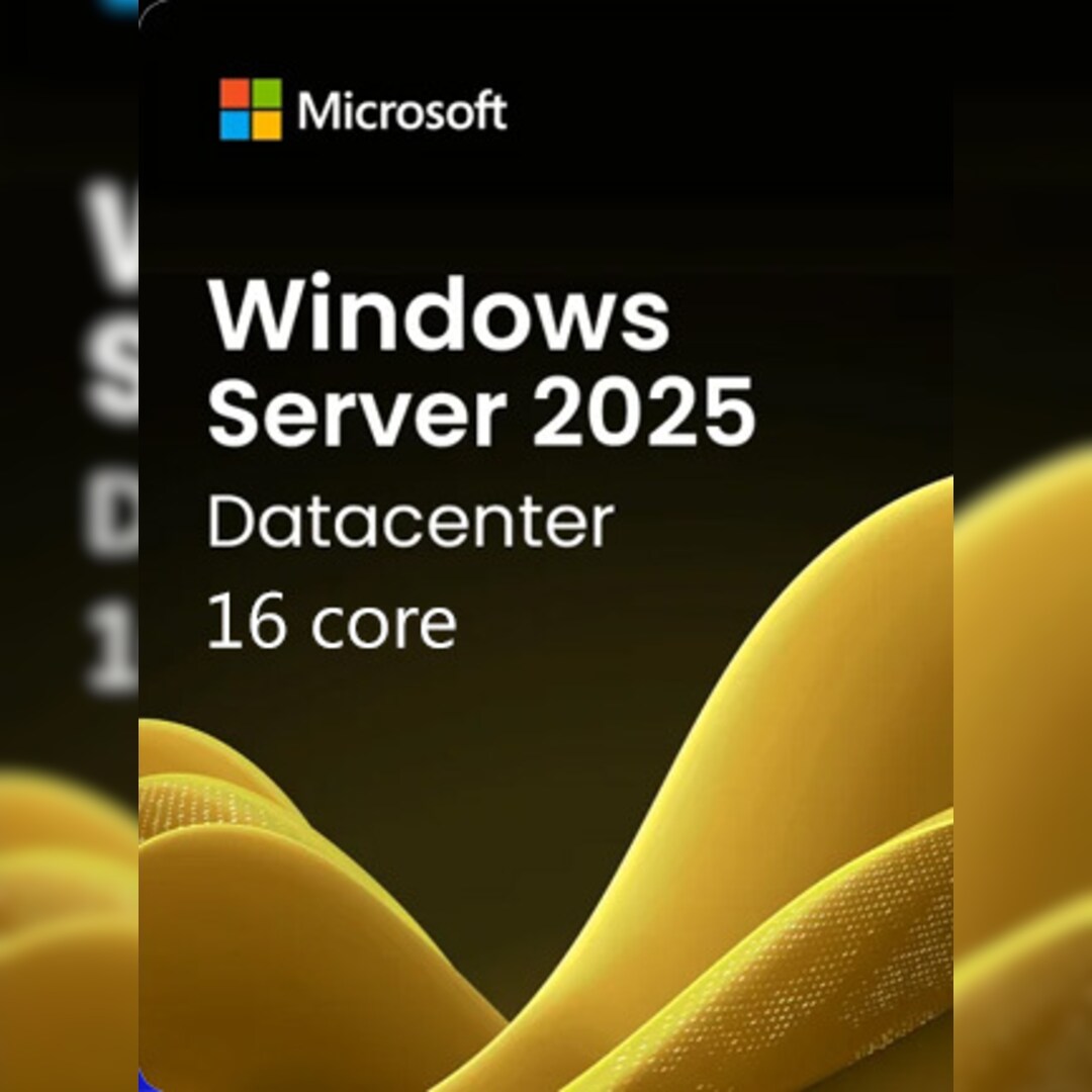 Microsoft Windows Server 2025 Datacenter – 16 Kerne, Dauerlizenz